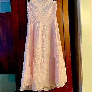 J. Crew pale pink strapless cotton dress